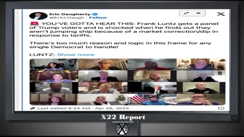 X-22 Financial Report - Trump Is Now Saying It Flat Out, Goodbye Income Tax, Goodbye Fed 4-27-25