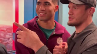 Usman Nurmagomedov Meets Achraf Hakimi after PSG Won Champions League
