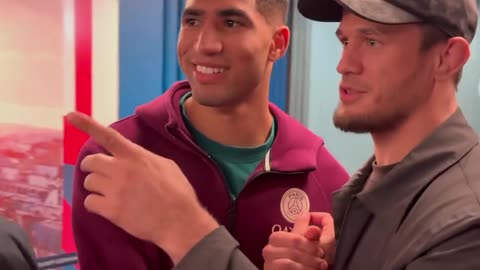 Usman Nurmagomedov Meets Achraf Hakimi after PSG Won Champions League