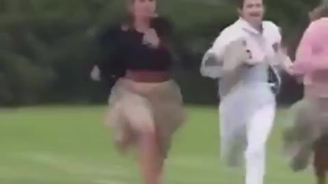 1991, Princess Diana breaking royal protocol by participating in a Mother's Day race 