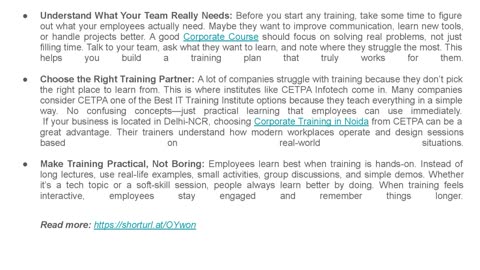 How to Implement Effective Corporate Training Program