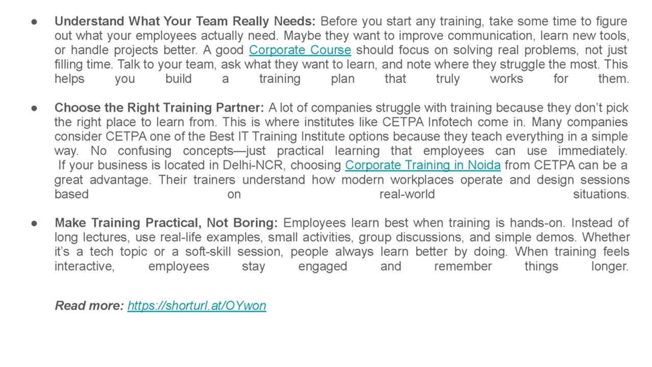 How to Implement Effective Corporate Training Program