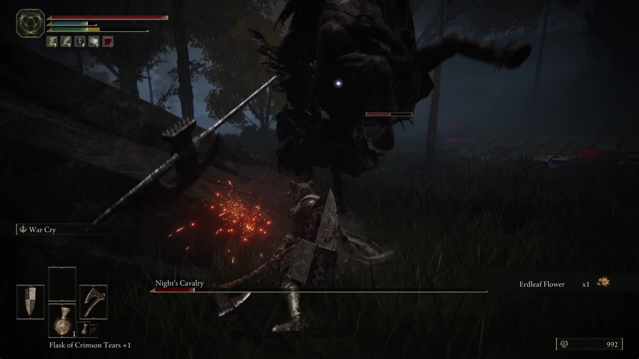 Elden Ring PC | Night's Cavalry boss fight solo on NG