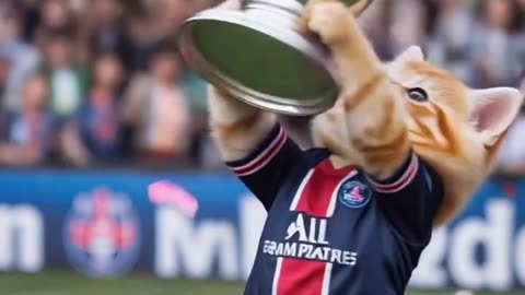 "Cats Win UEFA Champions League 🏆🐱| Epic Football Finale!"
