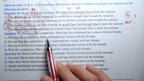 22. Bộ câu hỏi Viết lại câu trọng điểm (Buổi 1)