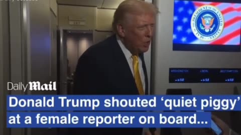 “Quiet Piggy” When Trump was asked about the Epstein file