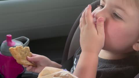 She stole my cookie!