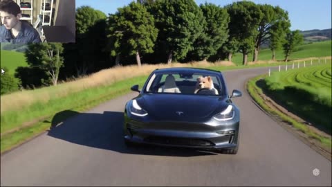 Outtake #1,197 Of The Dog Drives A Tesla Model 3 Car On The Roadway Fake Funny Parody Video