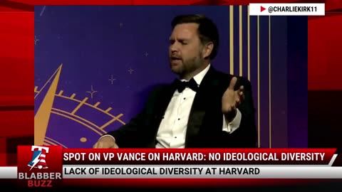 Spot On VP Vance On Harvard: No Ideological Diversity