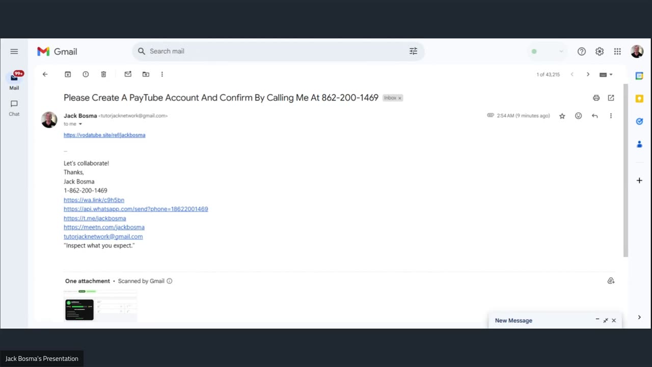 Please Create A PayTube Account And Confirm By Calling Me At 862-200-1469