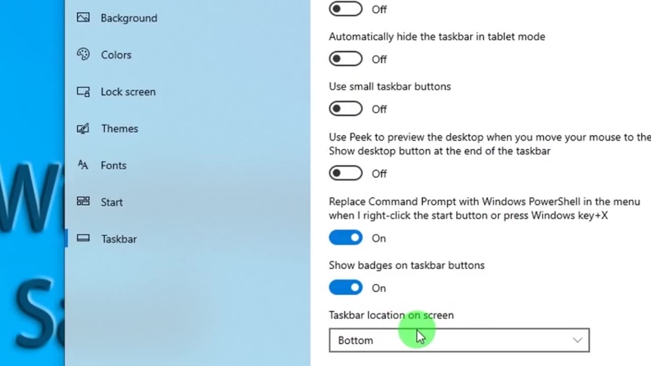 How To Change The Location Of Taskbar