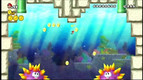 Trouble in the Water... Old Let's Play New Super Mario Bros. Wii (Wii) - World 4 - #07 w/The Boys