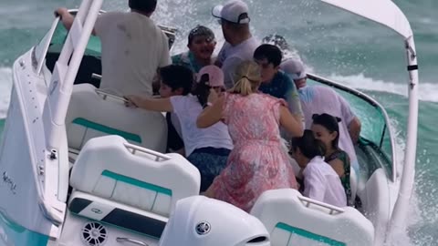 BOAT SINKING! FAMILY GOES INTO PANIC! #shorts