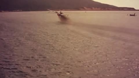 Martin SP-5B Marlin takes to the air with the aid of RATO bottles off the Con Son Islands in 1965