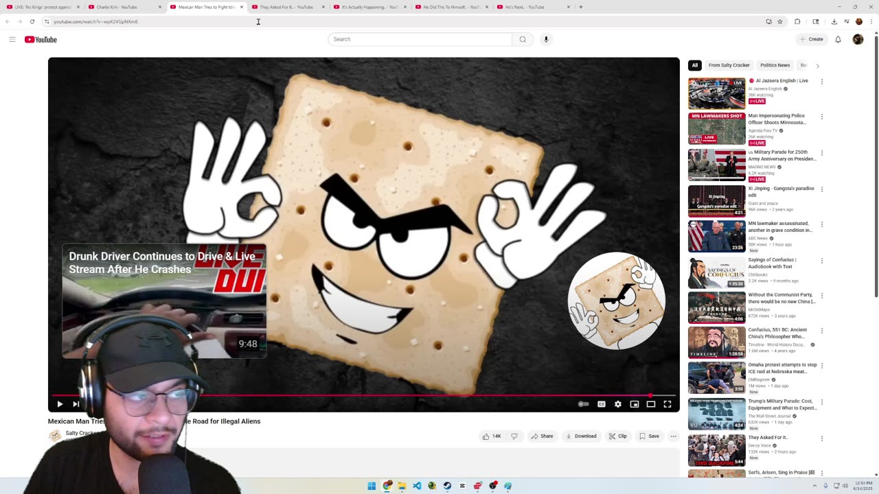 REACT Mexican Man Gets Out Car to Fight Protestors