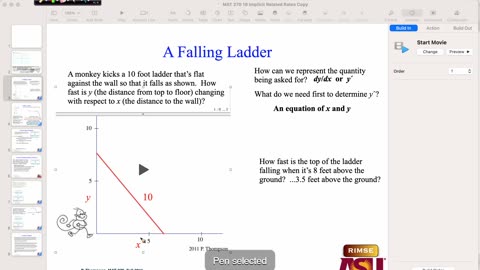 MAT 270 Mon Apr 21: Related Rates I