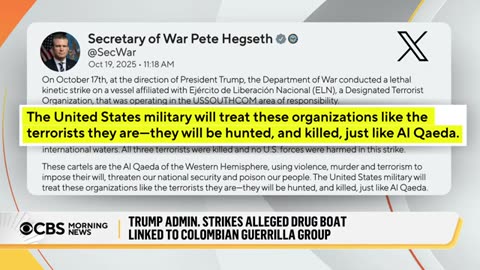 Trump administration escalates tension with Colombia after striking another alleged drug boat