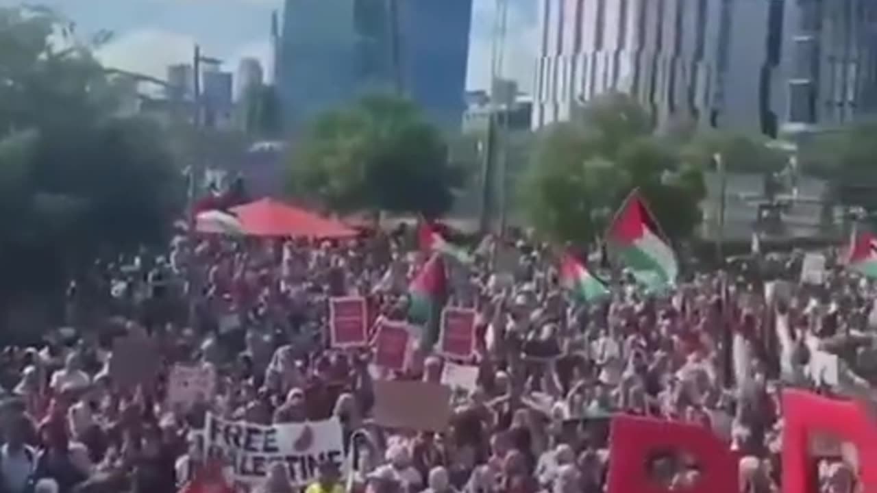 Le strade di Francoforte sono piene di migliaia di persone che sostengono Gaza