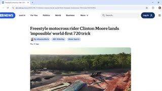 ABC story on motocross daredevil Clinton Moore is an occultist prayer for more Clinton!