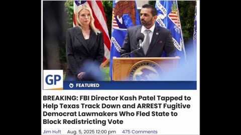 FBI Director Kash Patel Tapped to Help Texas Track Down and ARREST Fugitive