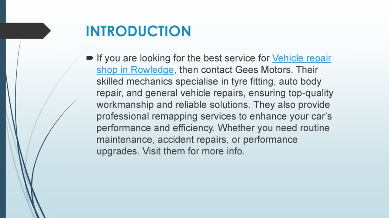 Best Vehicle repair shop in Rowledge