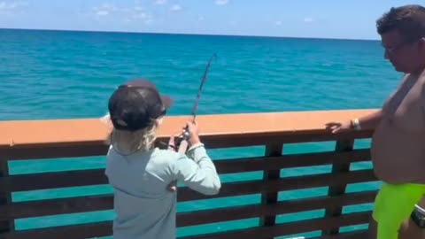 Witness an amazing catch by a talented young angler!