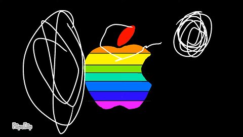 Apple rainbow logo (1979) (no sound)