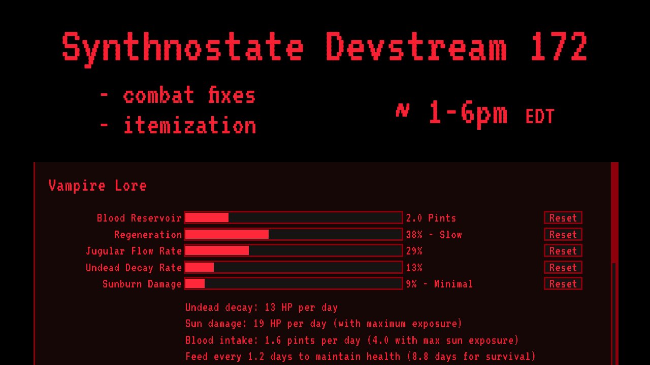 Synthnostate Devstream 172