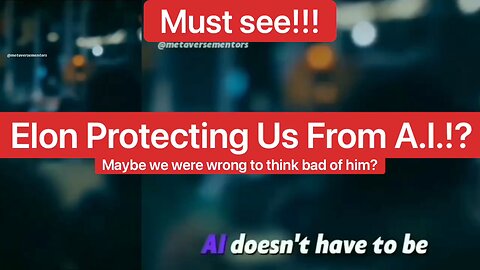 Elon protecting us from AI!? Whatttt!? (Ignore the tittle, watch at least 1m of this)