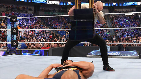 Happy Corbin uses Andre the Giant trophy to attack Madcap Moss: SmackDown, May 13, 2022 @wwefree ​