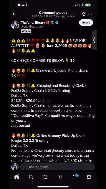 Jobs for 6/3/25 🔥⚠️🔔‼️🥵🥵🥵