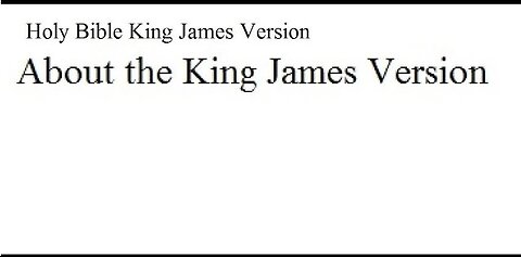 About the King James Version