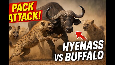 "Hyenas vs Buffalo: The Brutal Truth of Wild Survival!"
