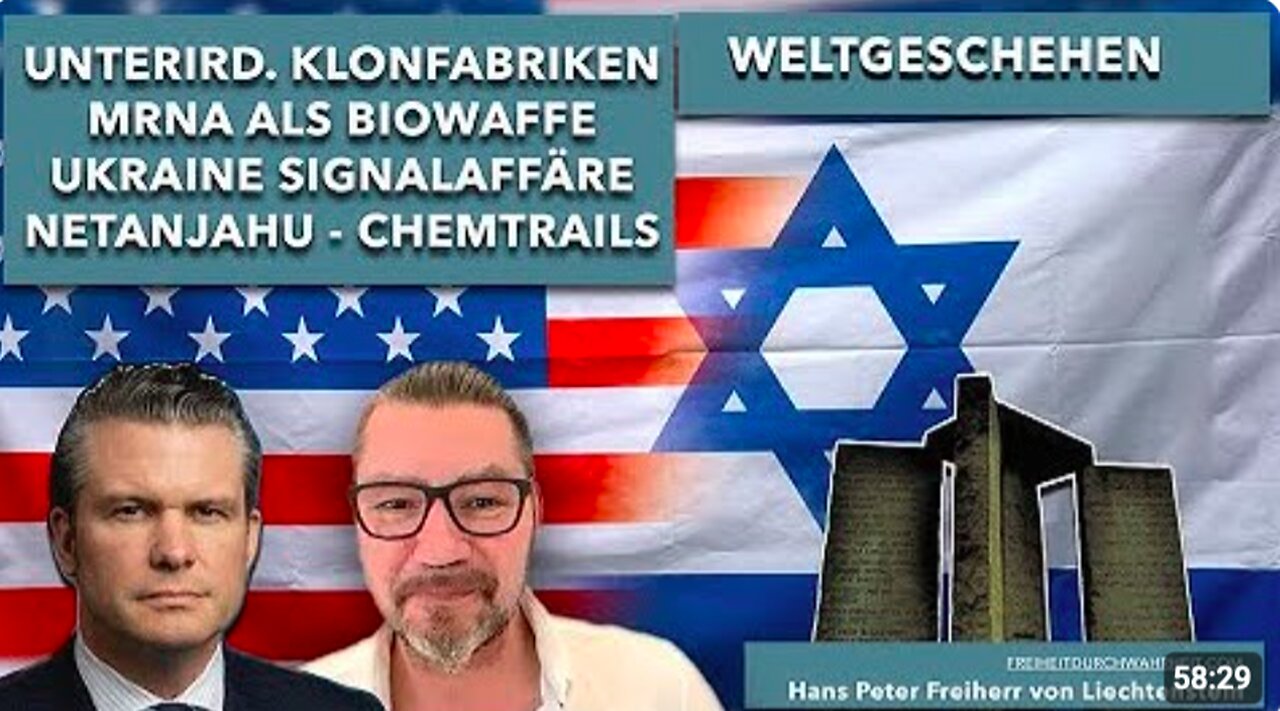 Unterirdische Klonfabriken - mRNA als Biowaffe - Ukraine - Signalaffäre - Netanjahu - Vatikaneklat