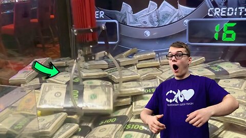 Claw Machine FILLED With CASH!