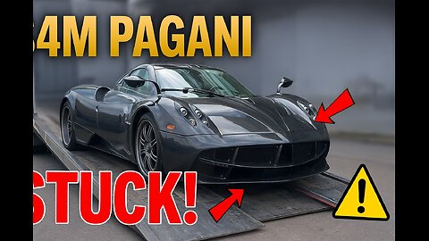Rare $4M Pagani Huayra Gets Stuck on Truck Ramp