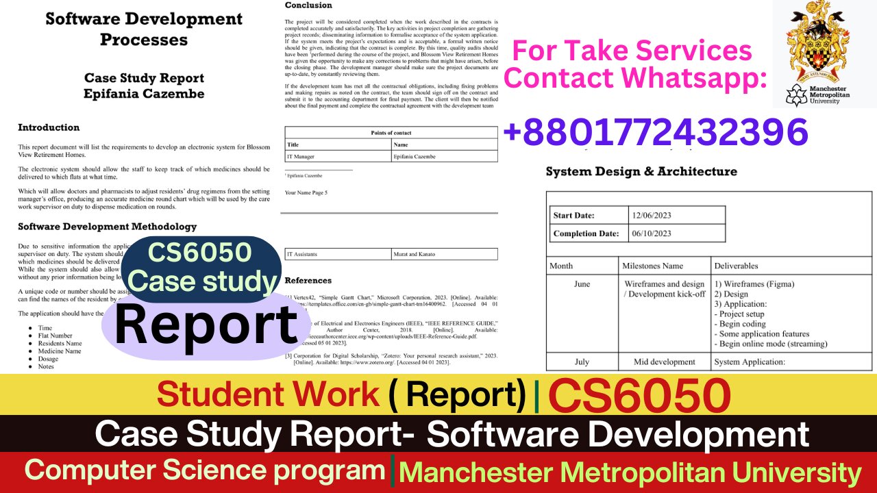 Client Work (Case Study Report) | CS6050 Cloud-Based Software Development | MMU Manchester