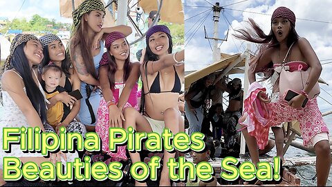 🇵🇭 Filipina Bikini Sea Pirate Island Nomads Seeking Treasure Map! Off Grid Morena Living Philippines
