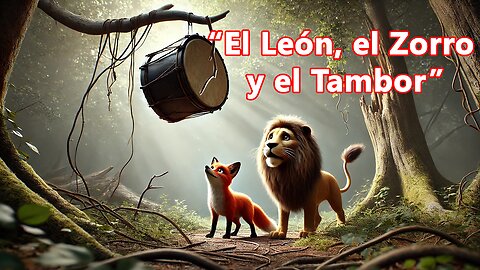 El León, el Zorro y el Tambor | Superando el Miedo con la Verdad | Fábula Animada