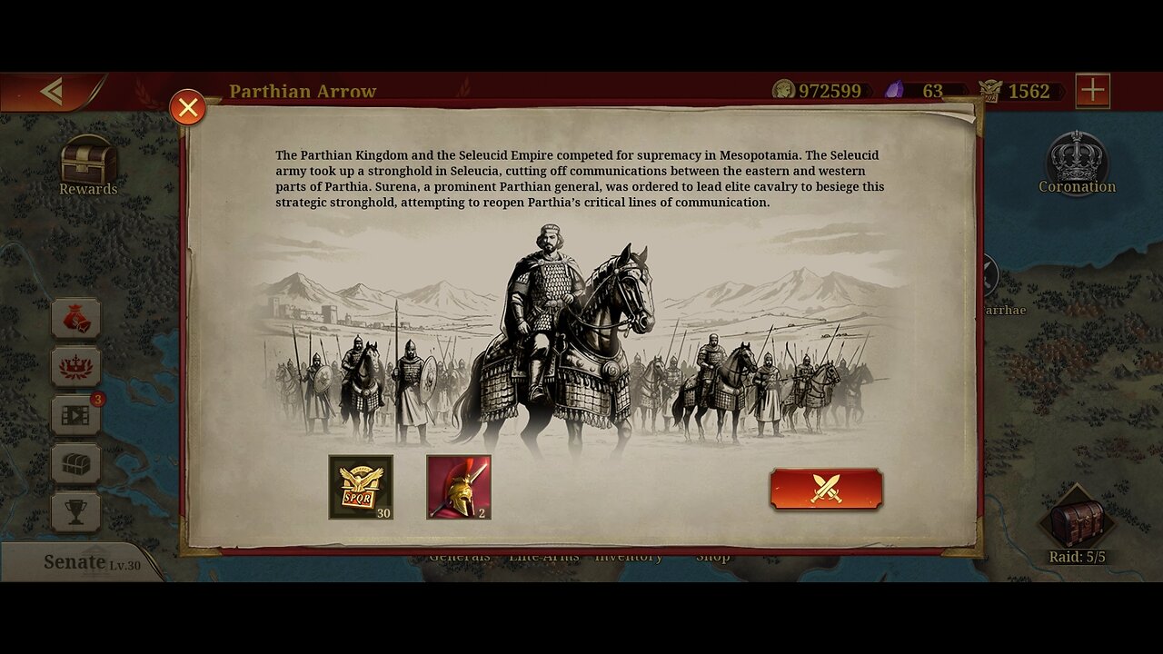 Great Conqueror Rome: Rise of Monarchs: Ruler: Parthian Arrow: Surena V1