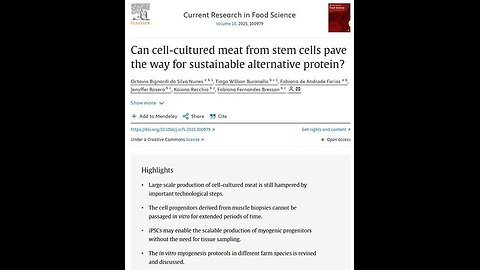 Stem cells in your MEAT < CANNIBALISM OUTRIGHT