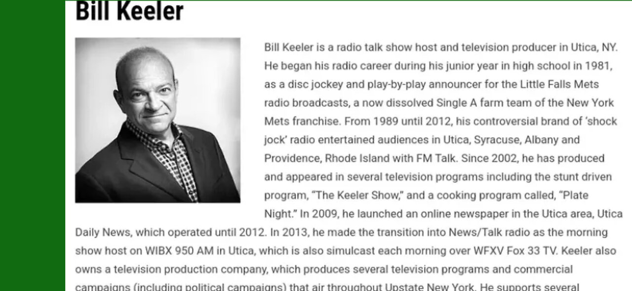 Paul Dayton interviewed by Bill Keeler on WIBX February 2025