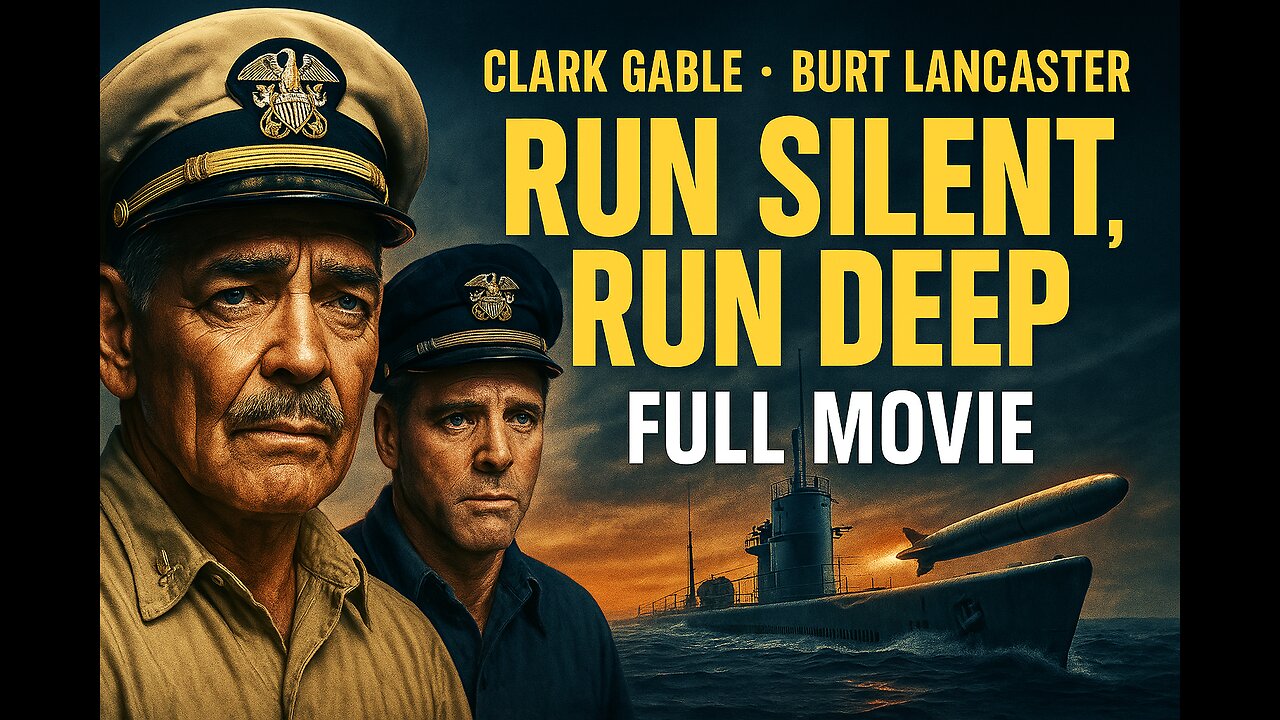 Run Silent, Run Deep (1958) Clark Gable & Burt Lancaster | WWII Submarine Classic | Full Movie HD