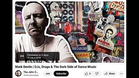 DJS, DRUGS & DANCE MUSIC - MARK DEVLIN GUESTS ON THE JOHN COOPER SHOW, SUMMER 2025