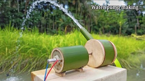 Water pump making using bamboo