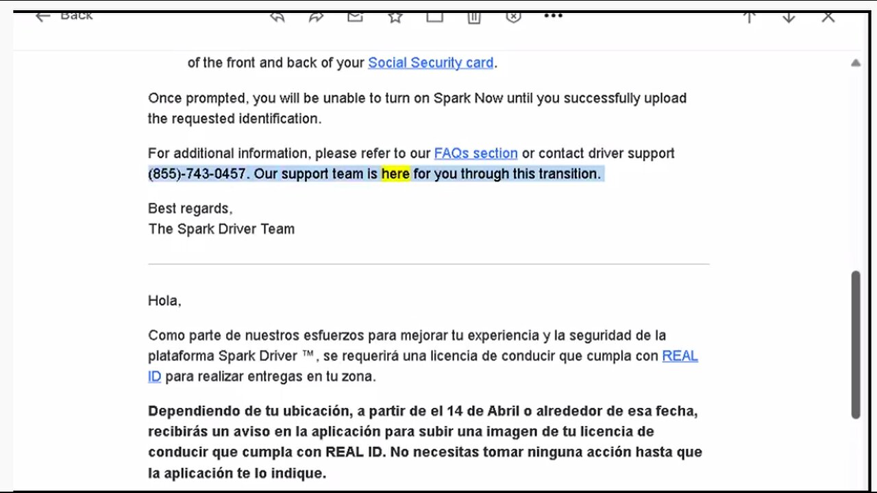Real ID required for Spark delivery drivers for POS EVIL WALMART