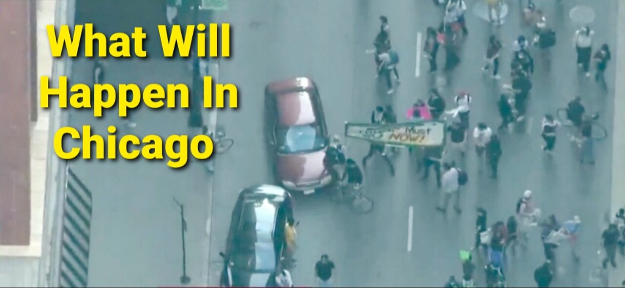 Car Drives Through Chicago Anti ICE Protests