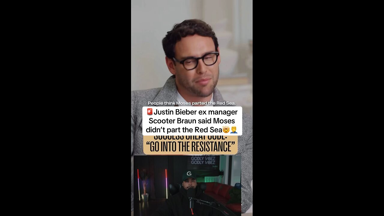 🚨Justin Bieber ex manager Scooter Braun said Moses didn’t part the Red Sea🤯🤦‍♂️