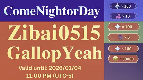 Luna IV Special Program Codes (Genshin Impact)