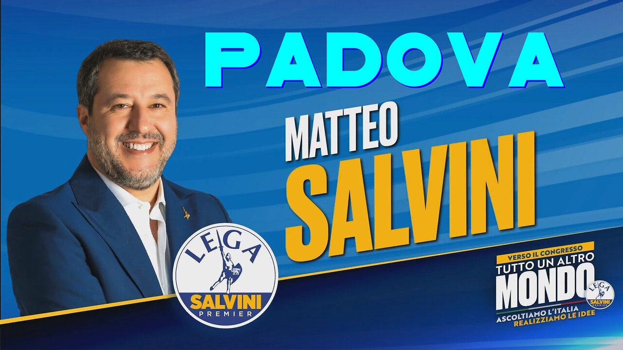 🔴 Min. Matteo Salvini all'evento "Tutto un altro mondo, tutta un'altra efficienza" (Padova, 29.3.25)